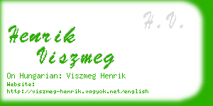 henrik viszmeg business card